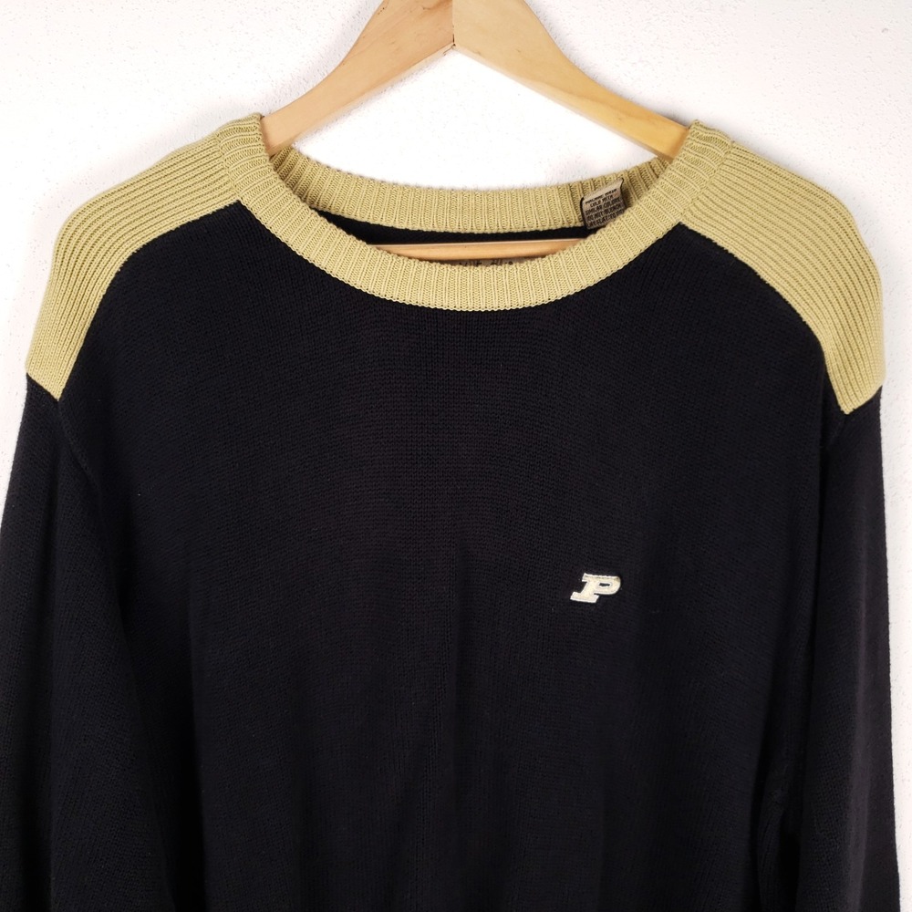 Vintage Purdue Boilermakers Sweater Mens XL Vesi Sportswear Heavy Knit 90s Y2K